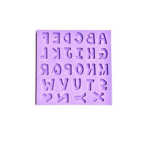 F1508 MOLDE DE SILICONE ALFABETO CONFEITARIA BISCUIT em Oferta na Shopee