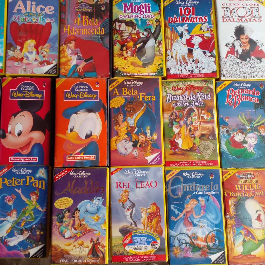 FITA VHS DISNEY E INFANTIL - VÁRIOS TÍTULOS - ORIGINAIS , COLORIDAS EM MUITO BOM ESTADO! REI LEÃO, BRANCA DE NEVE, DUMBO