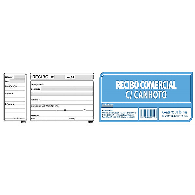 Blocos c/5unidades - Recibo Comercial -Nota promissória- Bloco Vale -Bloco Pedido e Guia da Previdencia