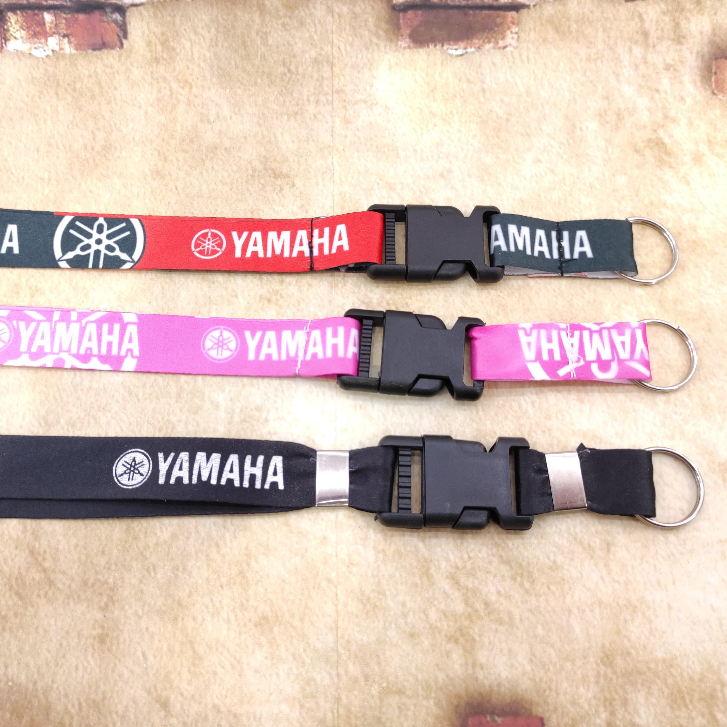 Cordão Yamaha em três cores Preto, Rosa e Vermelho chaveiro Tirante com engate rápido para moto em Oferta na Shopee