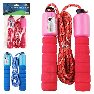 Corda Com Contador De Pulos 2,5 m Color Esporte Saude em Oferta na Shopee