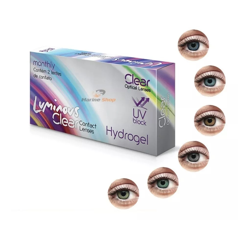 Lente De Contato Colorida Luminous Clear com Estojo