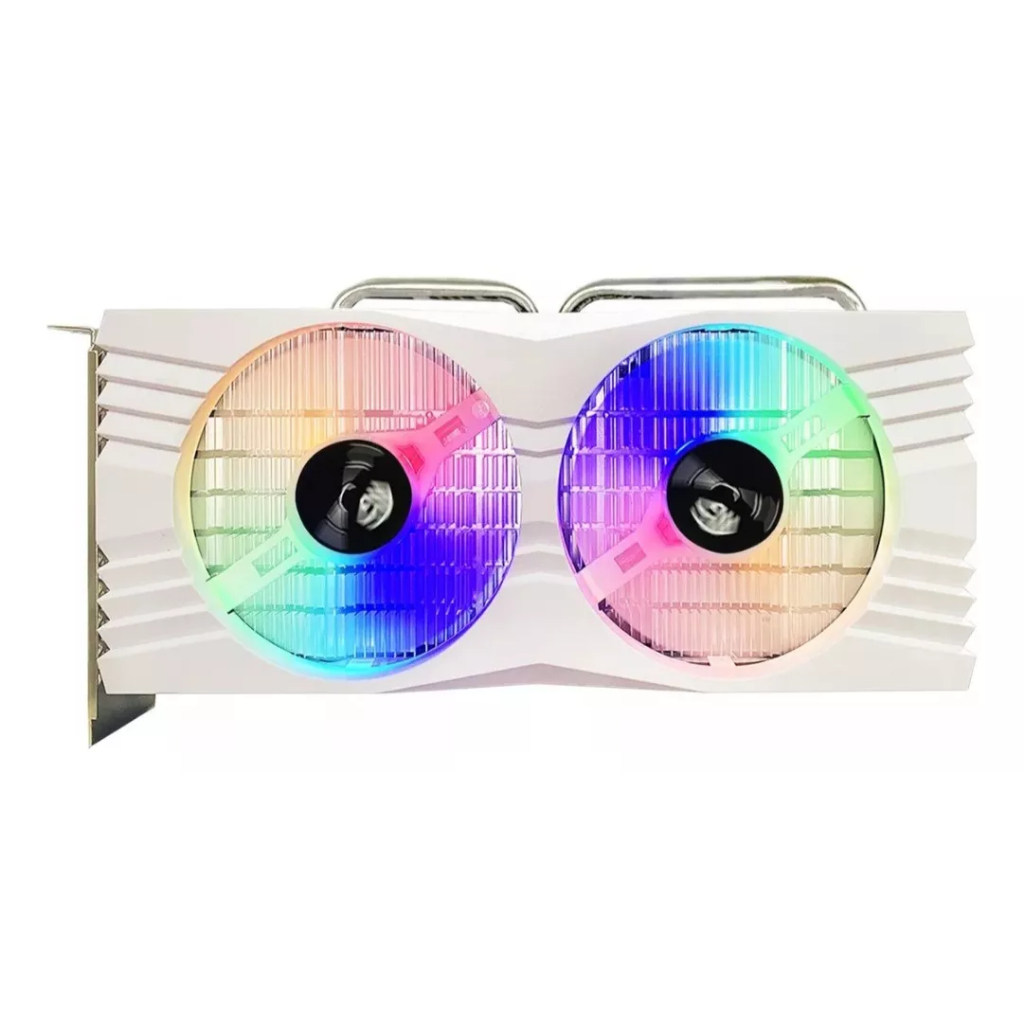 Placa de Video Gamer Rx 580 8gb Branca Rgb LED Lacrada Gamer Melhor Preço