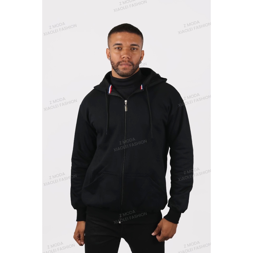 MOLETOM ZIPER FLANELADO masculino feminino masculina UNISSEXLovito Moletom Casual Liso Com Bolso Com Zíper