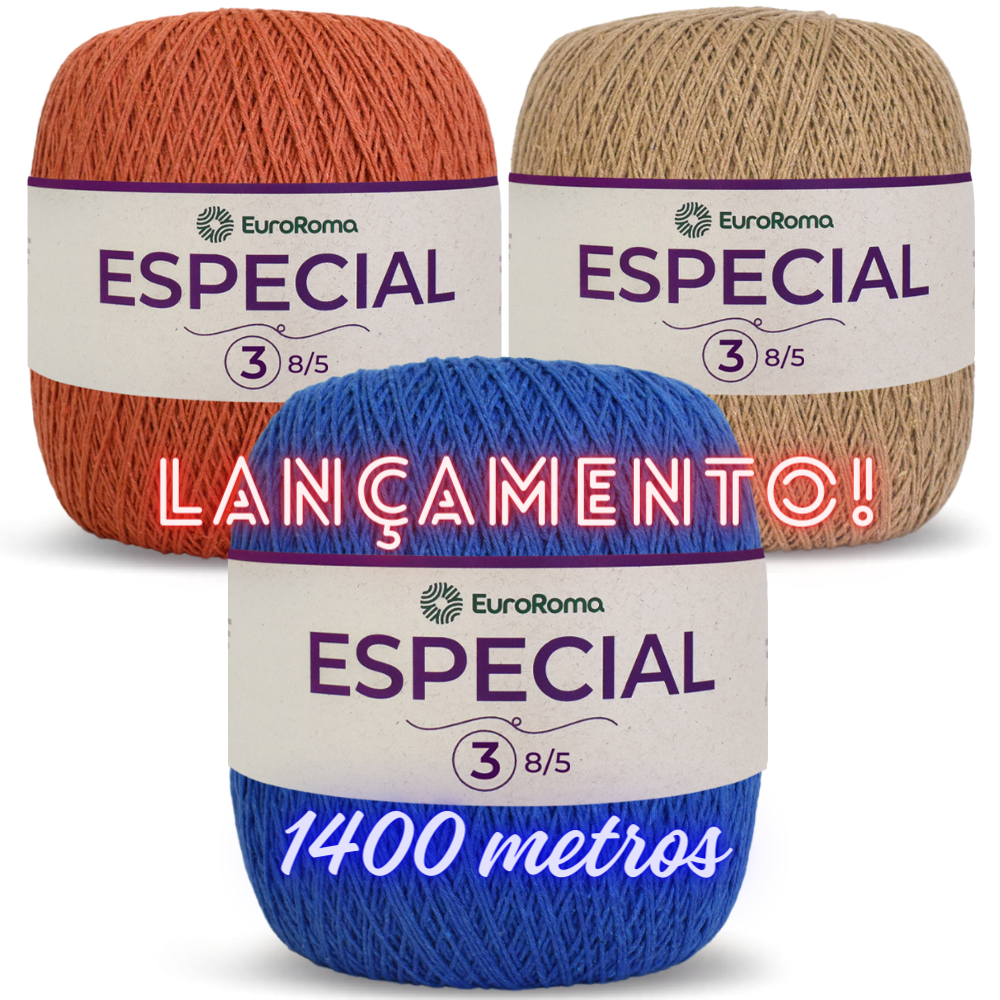 Barbante EuroRoma Fio 3 Especial 1400 Metros Lançamento em Oferta na Shopee