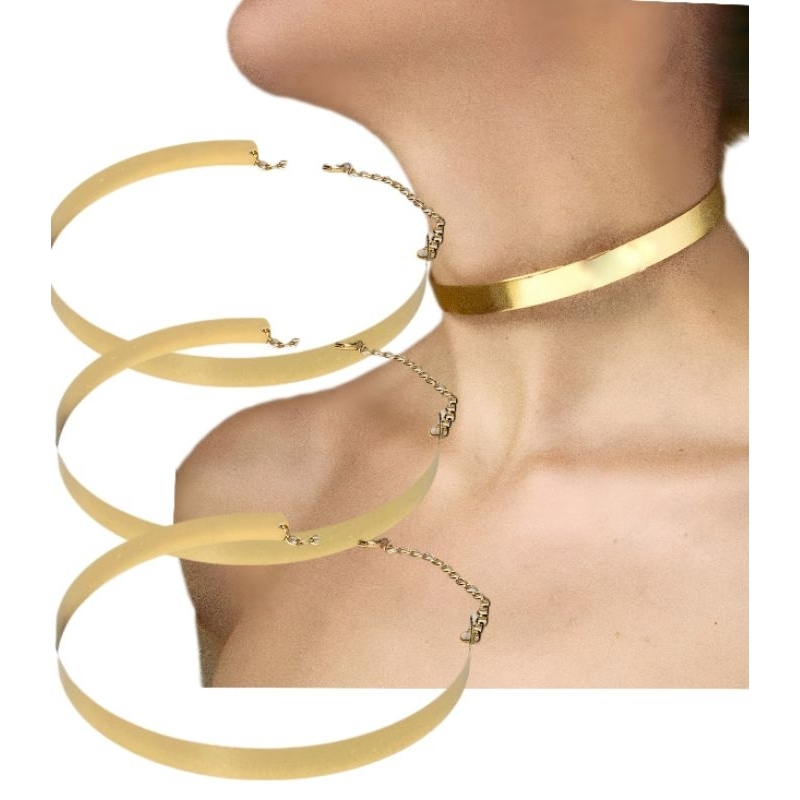 Colar chocker metal