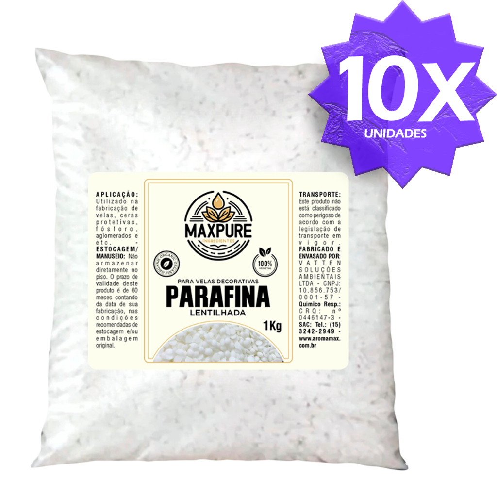 Kit Parafina Lentilhada 10kg Para Fazer Velas Personalizadas Aniversario Casamento em Oferta na Shopee