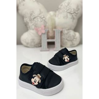 Tênis mickey Safari infantil fechamento em velcro preto em Oferta na Shopee