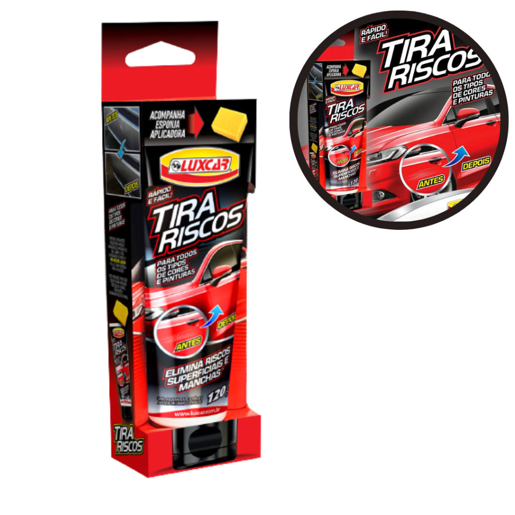 Tira Riscos E Manchas Superficias  Luxcar 120 G em Oferta na Shopee