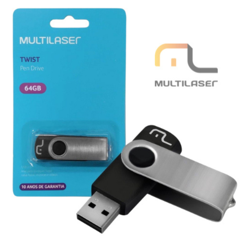 Pen Drive Multilaser 8gb 16gb 32gb 64gb Original