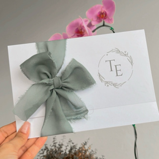 Convites para casamento dobrado com fita de tecido - convite casamento convite para festa convite personalizado em Oferta na Shopee