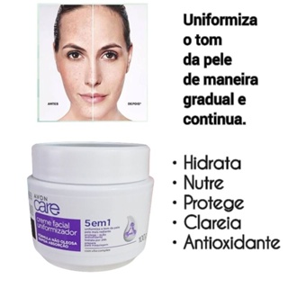 Creme Facial Avon Care Clareador Uniformizador 100g em Oferta na Shopee