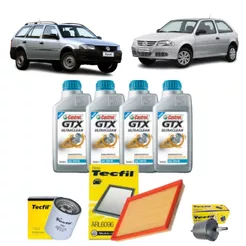 Kit Troca De Oleo E Filtros Gol Saveiro Parati G3 G4 1.0 8V 15w40 Castrol Semisintetico original