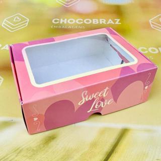 10 CAIXA PRACTICE C/ VISOR (06 DOCES) SWEET LOVE 4x12x8 cm 4896 (Mães e Namorados 2025) em Oferta na Shopee