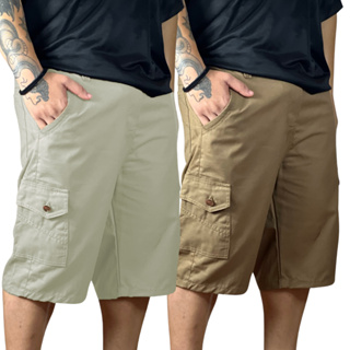 Kit 2 Bermuda masculina cargo social plus size 48 a 52 short em Oferta na Shopee