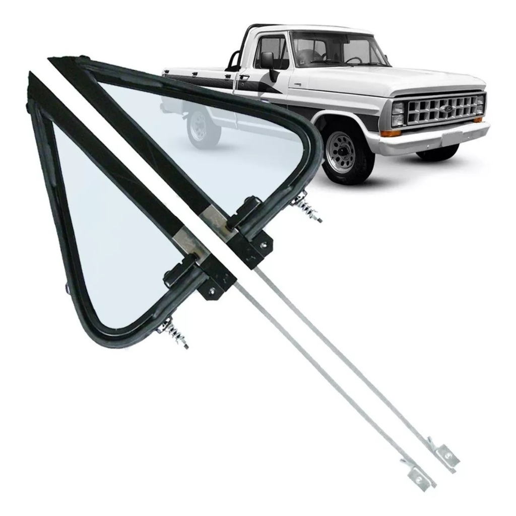 Par Quebra Vento Com Vidro Ford F1000 F100 F4000 F11000 1972 A 1992