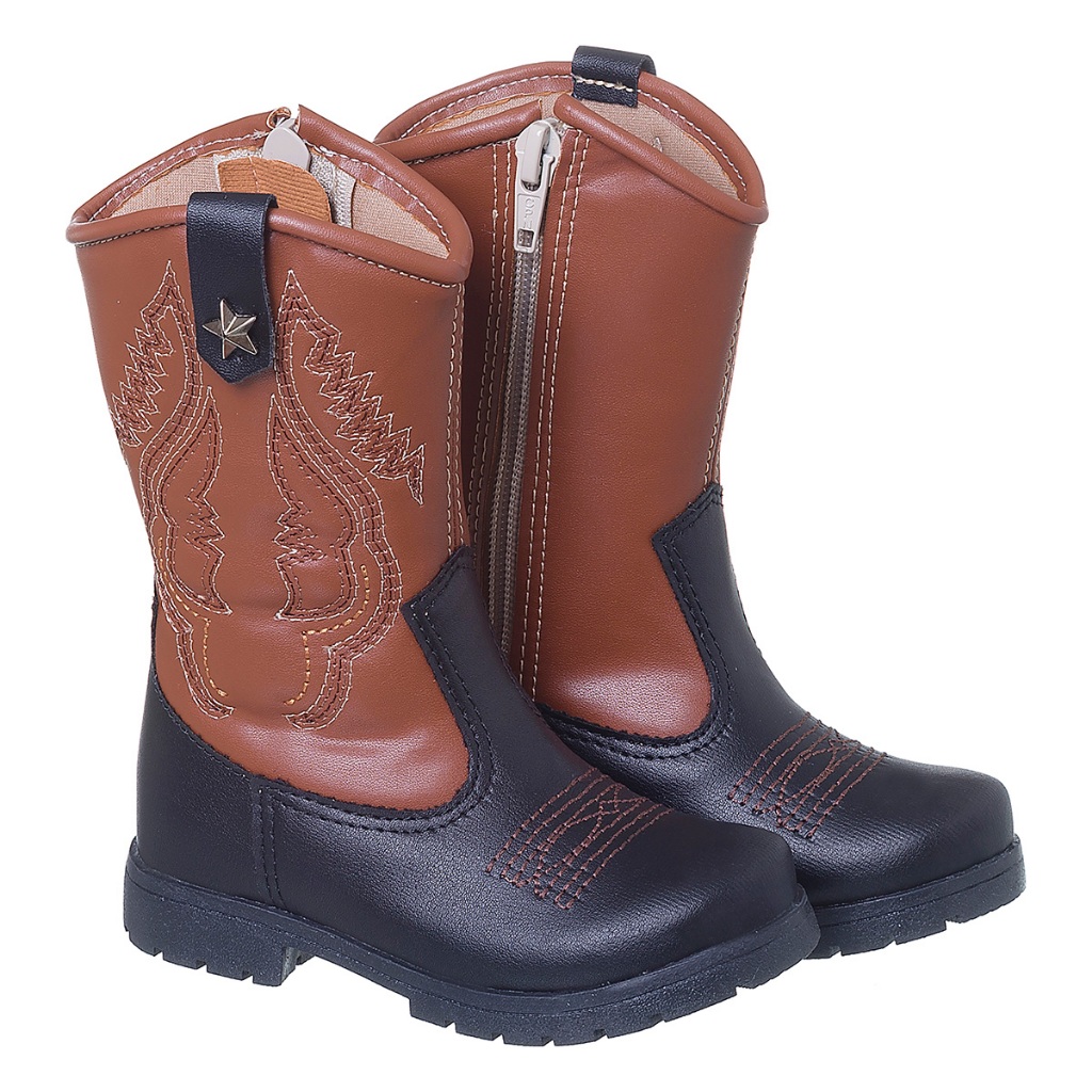 Bota Texana Infantil Masculina Country Rodeio Confortável Campo Moda Fazenda Promoção 20 a...