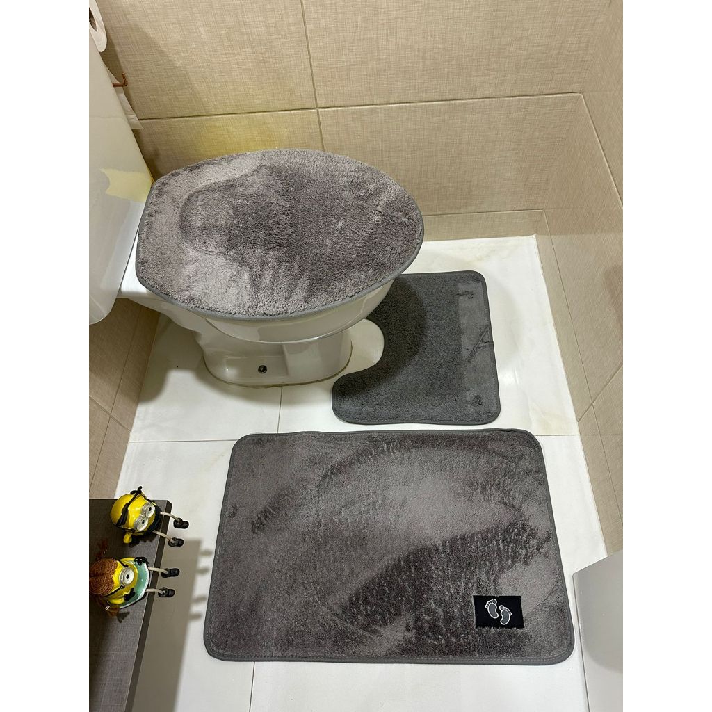 Jogo Banheiro Pesado Fofo Kit 3 Peças Antiderrapante em Oferta na Shopee
