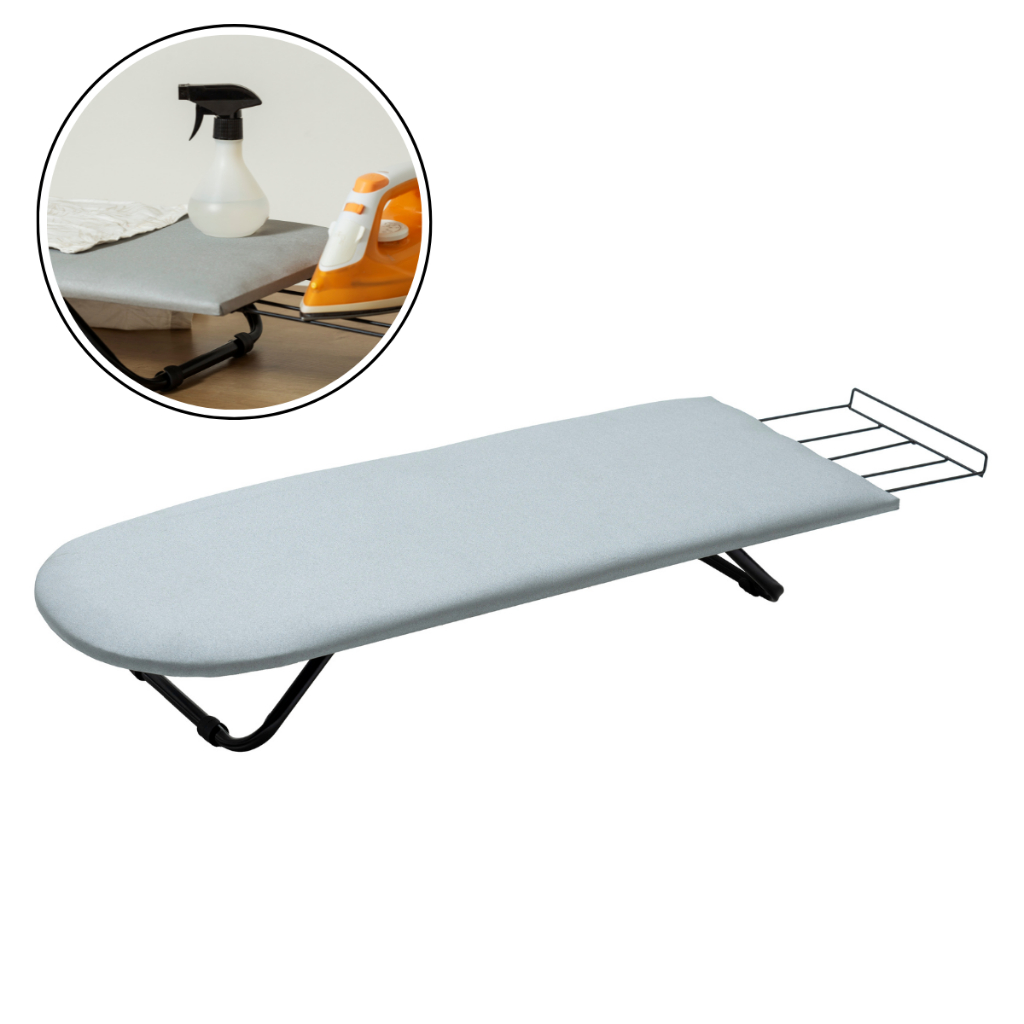 Mesa Tabua de Passar Roupa Extra Forte + Porta Ferro Promoção Portátil