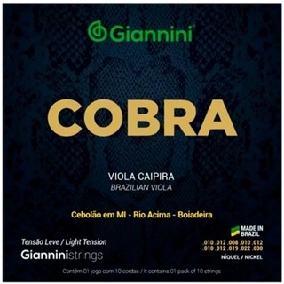 Encordoamento Para Viola Giannini Cobra Tensão Leve - Gesvnl em Oferta na Shopee