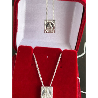 Escapulario Giratório Sagrado Coração de Jesus 70 cm em prata pura 925 legítima em Oferta na Shopee