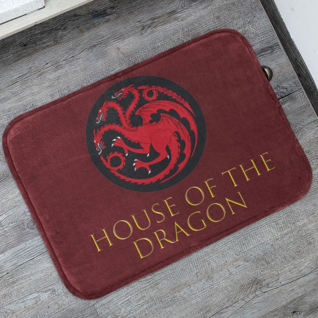 Tapete Porta de Entrada House Of The Dragon 55x35cm Antiderrapante
