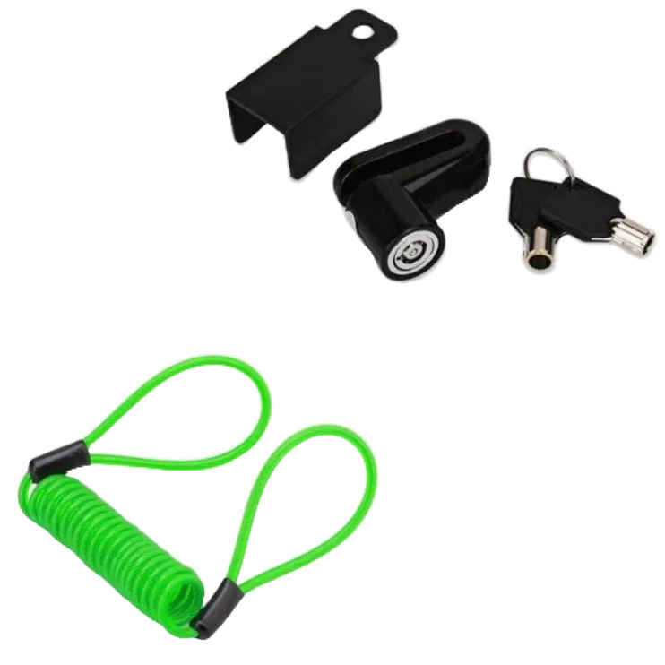 1 Tranca de Freio de Disco+Cabo Aviso de Lembrete em Oferta na Shopee