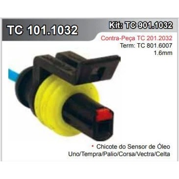 Chicote 1 Via Sensor Óleo Fiat TC 1032 UNO TEMPRA PALIO CORSA VECTRA CELTA