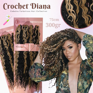 Cabelo Orgânico Crochet Braid 75cm 300gr Fibra Premium