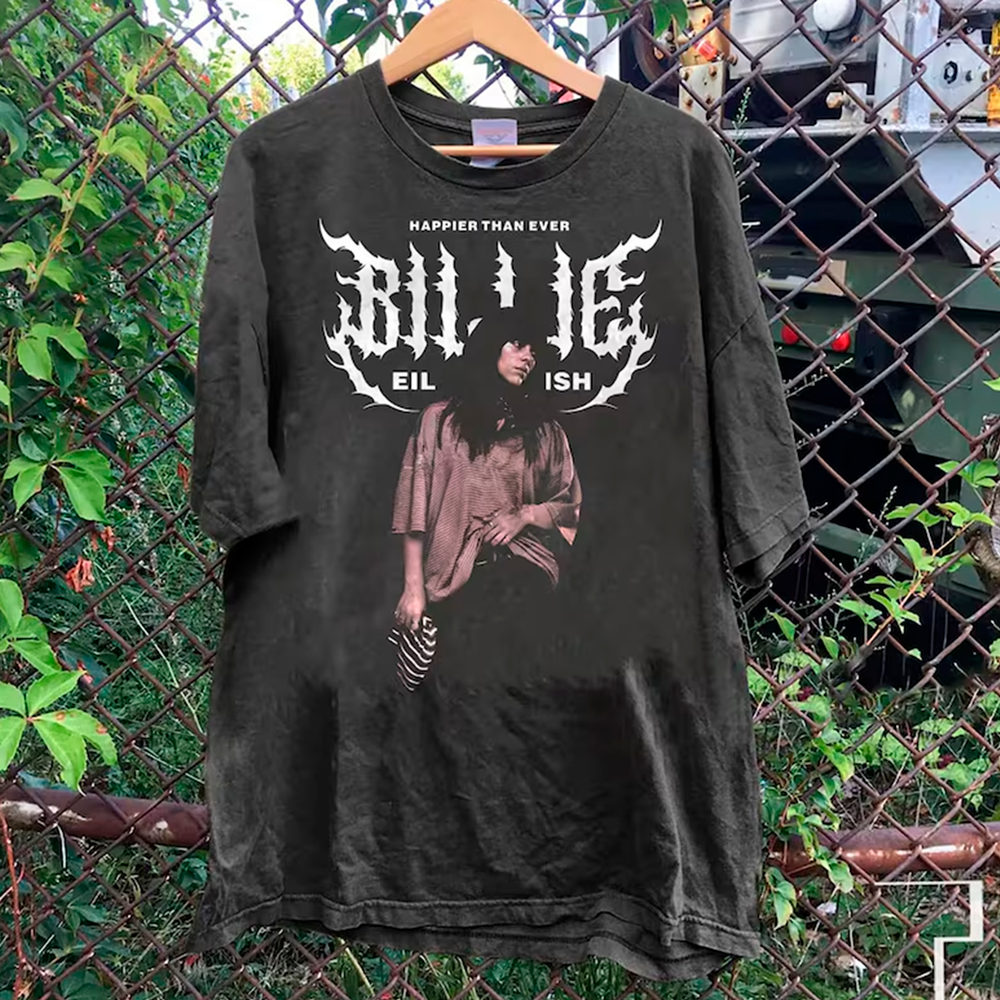 Camiseta T-shirt Unissex Billie Eilish Happier Than Ever em Oferta na Shopee
