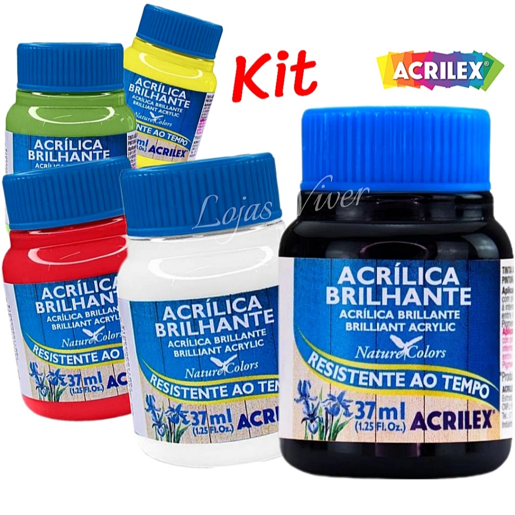 Tinta Acrílica Brilhante 37ml - Acrilex em Oferta na Shopee
