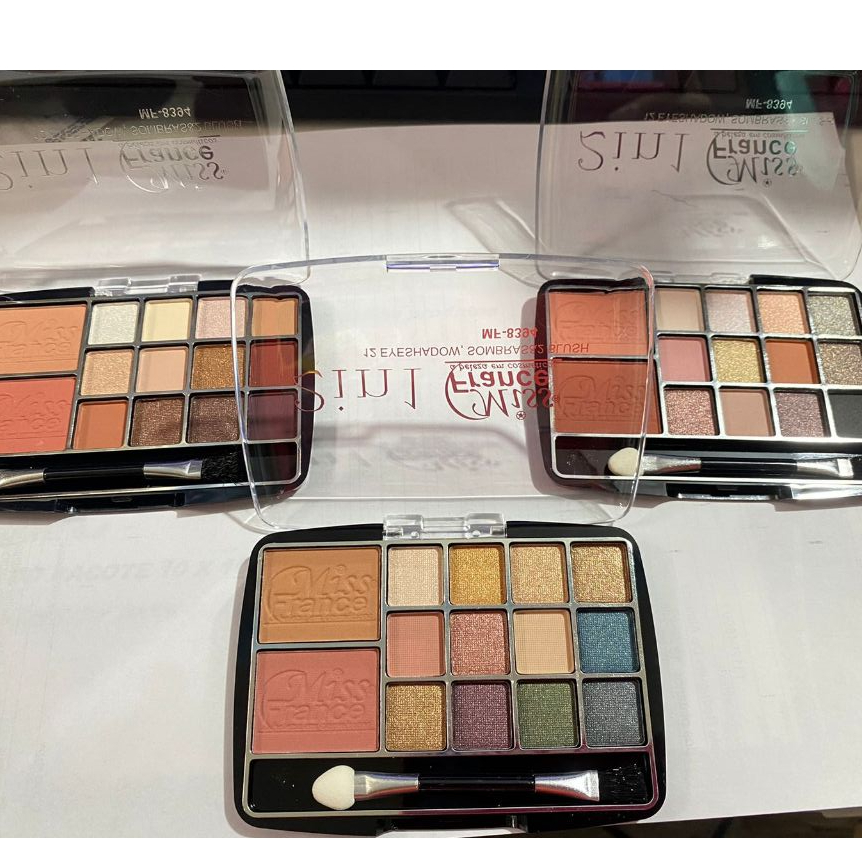 Paleta 2 em 1 sombra com blush tons pastéis- MISS FRANCE