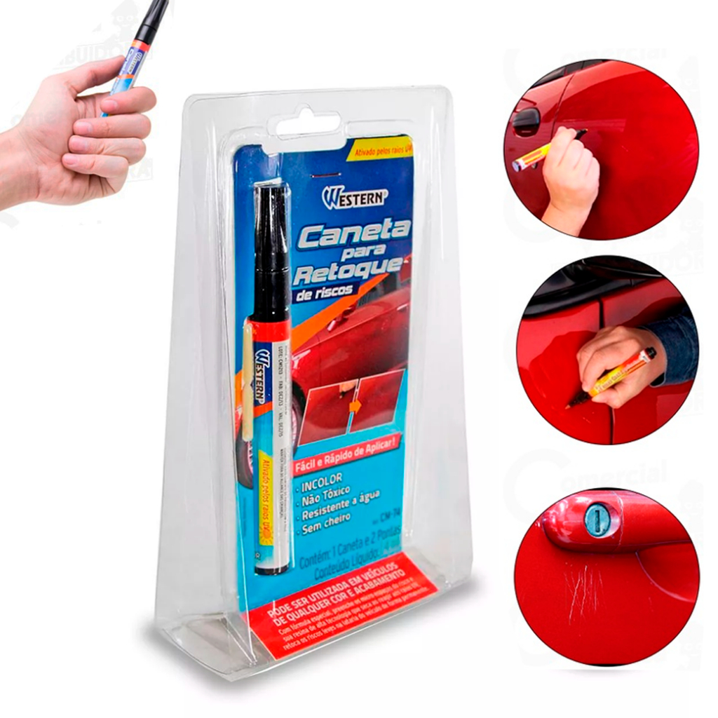 Caneta Para Retoque Tira Riscos Tinta Incolor Automotivo - Western em Oferta na Shopee