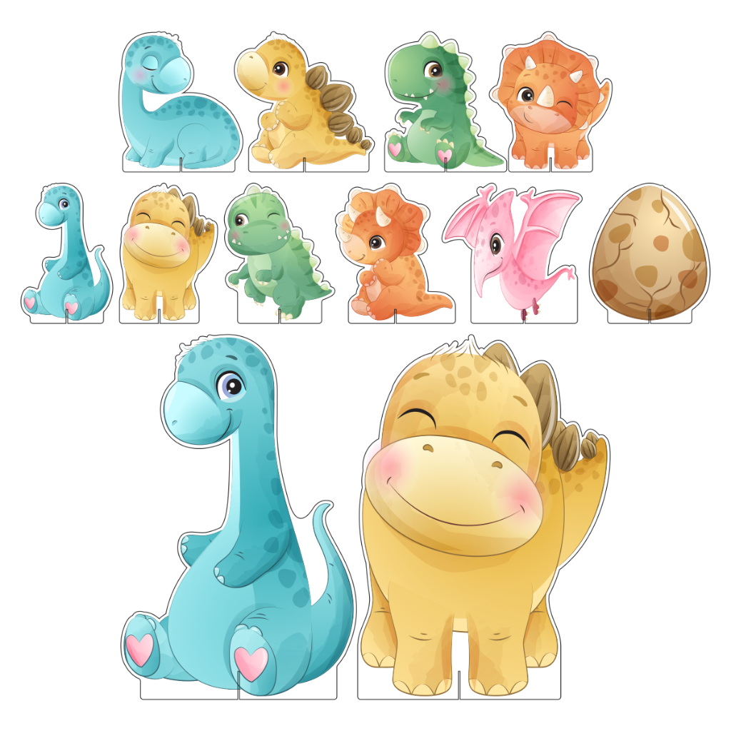 Kit Display Festa Infantil Dino Aquarelado M2 DK