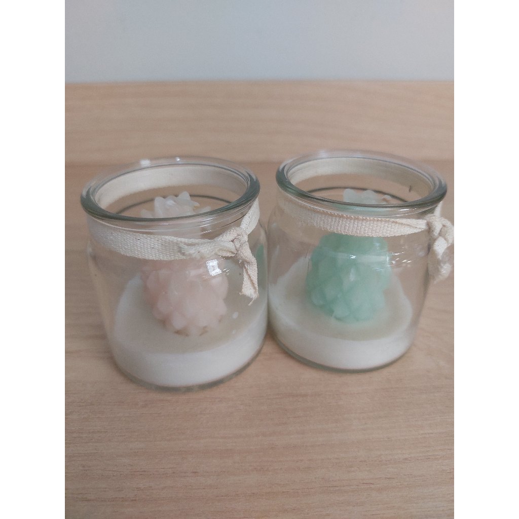 par de velas perfumadas abacaxi