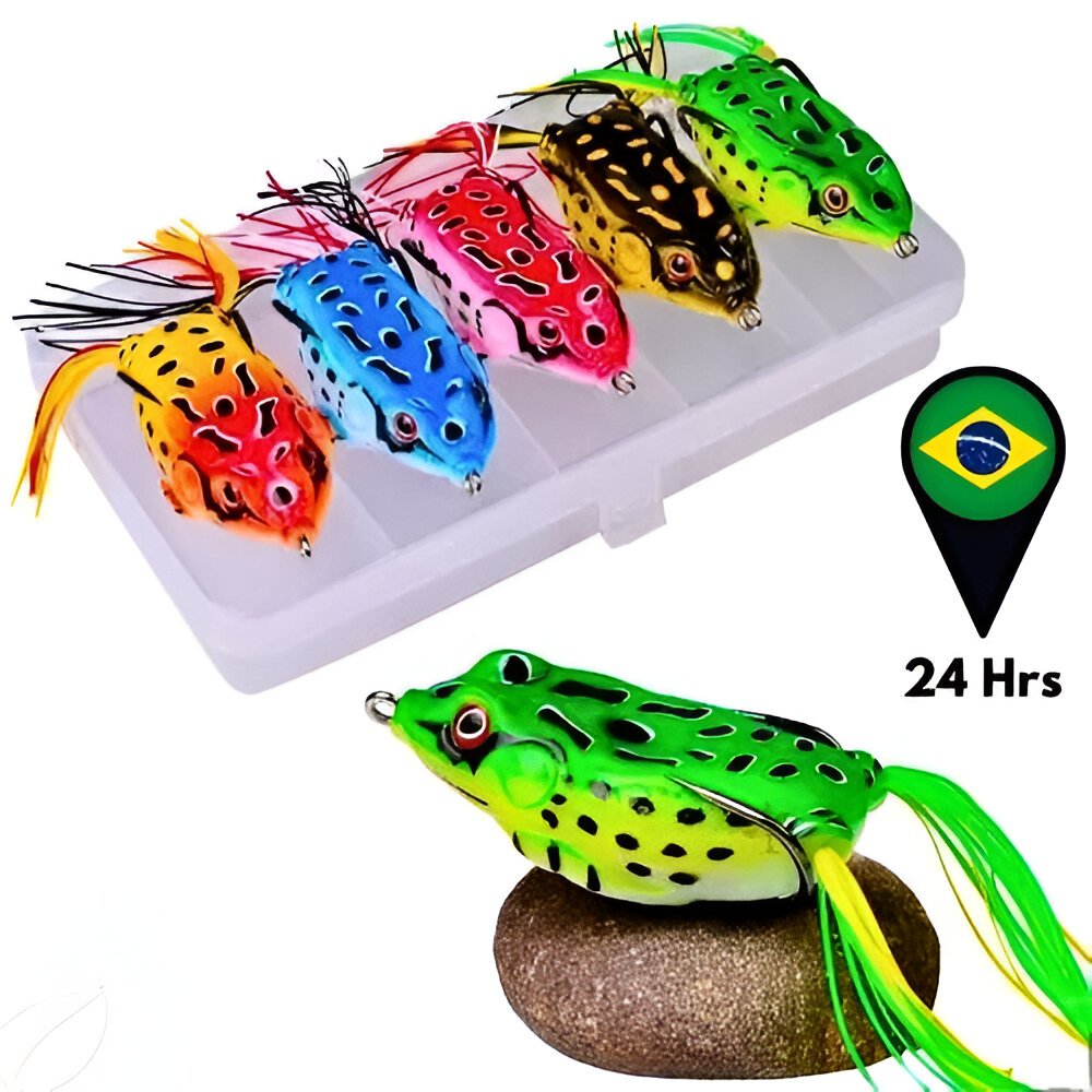 Isca De Sapo Plástico Macia 3,5g Anzóis Duplos Pesca Flutuante Equipamento Assassino De Cobra