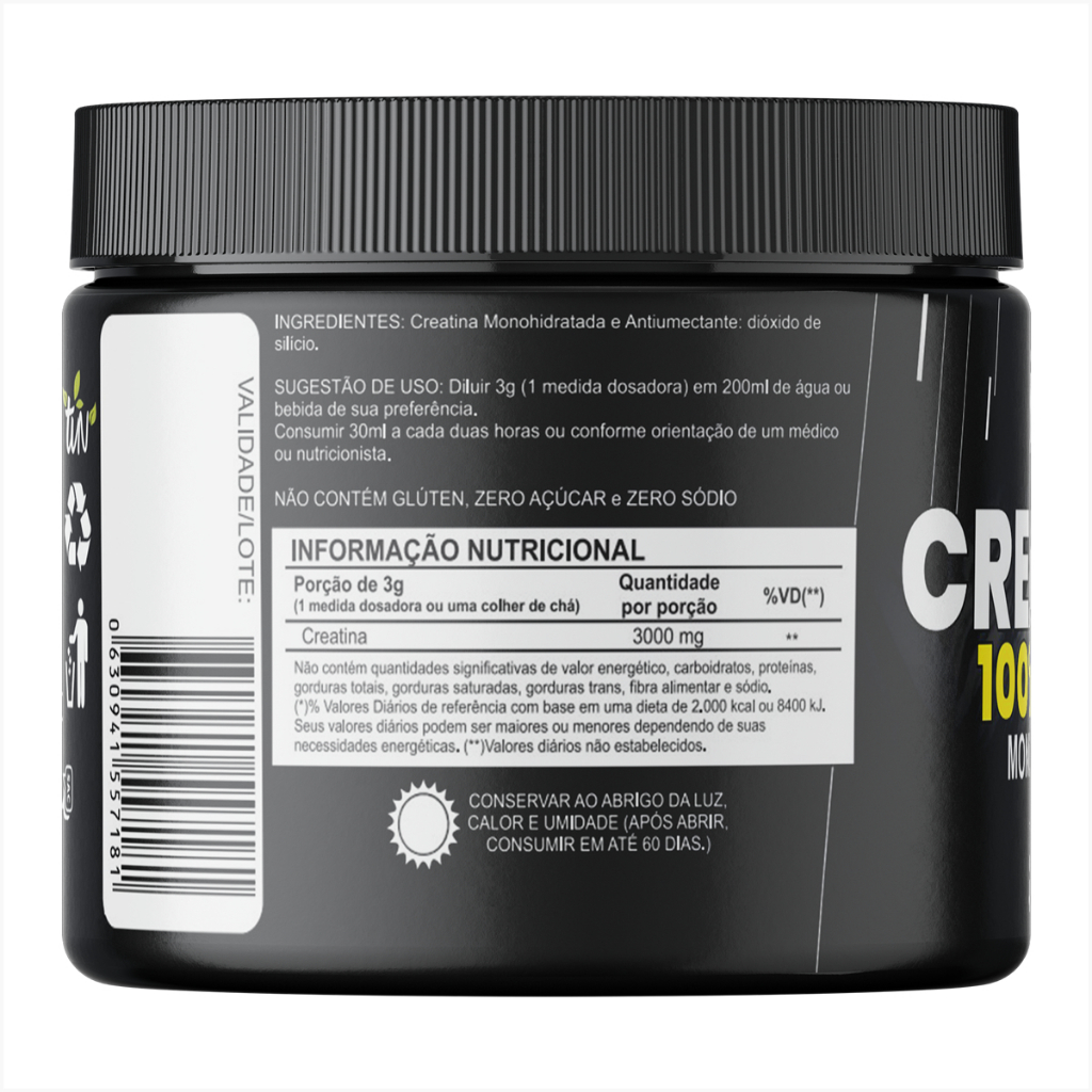 Creatina Monohidratada 300g - Importada Pura TVN Suplements