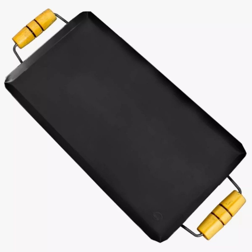 Chapa Grande 30x60 Lanches Hambúrguer Fogão Churrasqueira C/ Cabo Madeira em Oferta na Shopee