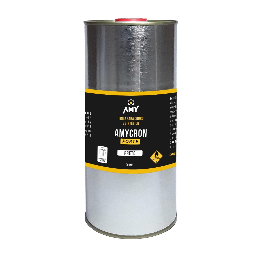 Tinta Para Couro Amycron 900ml Sapatos Bolsas Jaquetas Bancos Sofás Tênis
