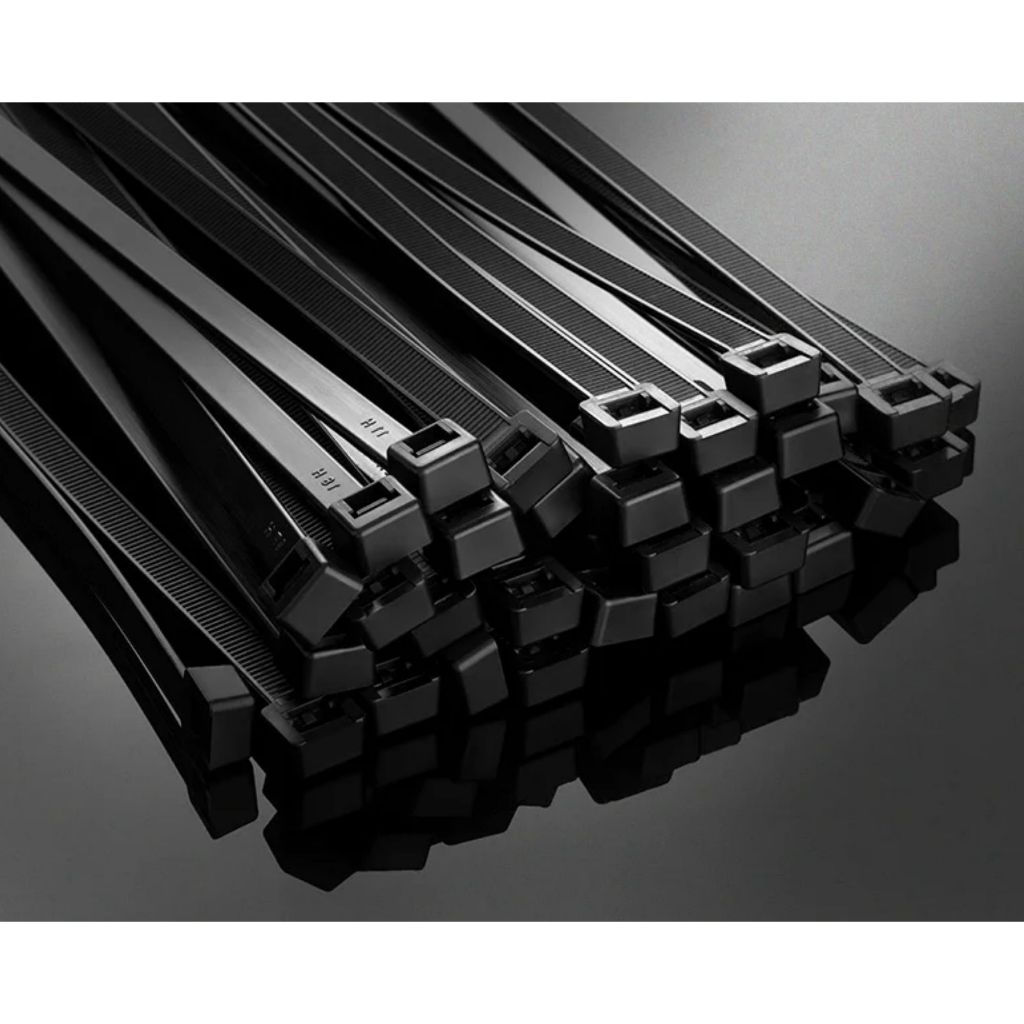 Kit 100 Un Abraçadeira De Nylon Grande Preta Várias Utilidades Lacre De Fios Cabos Organização Cozinha Resistente Prende Objetos Duravel Lingua De Sogra