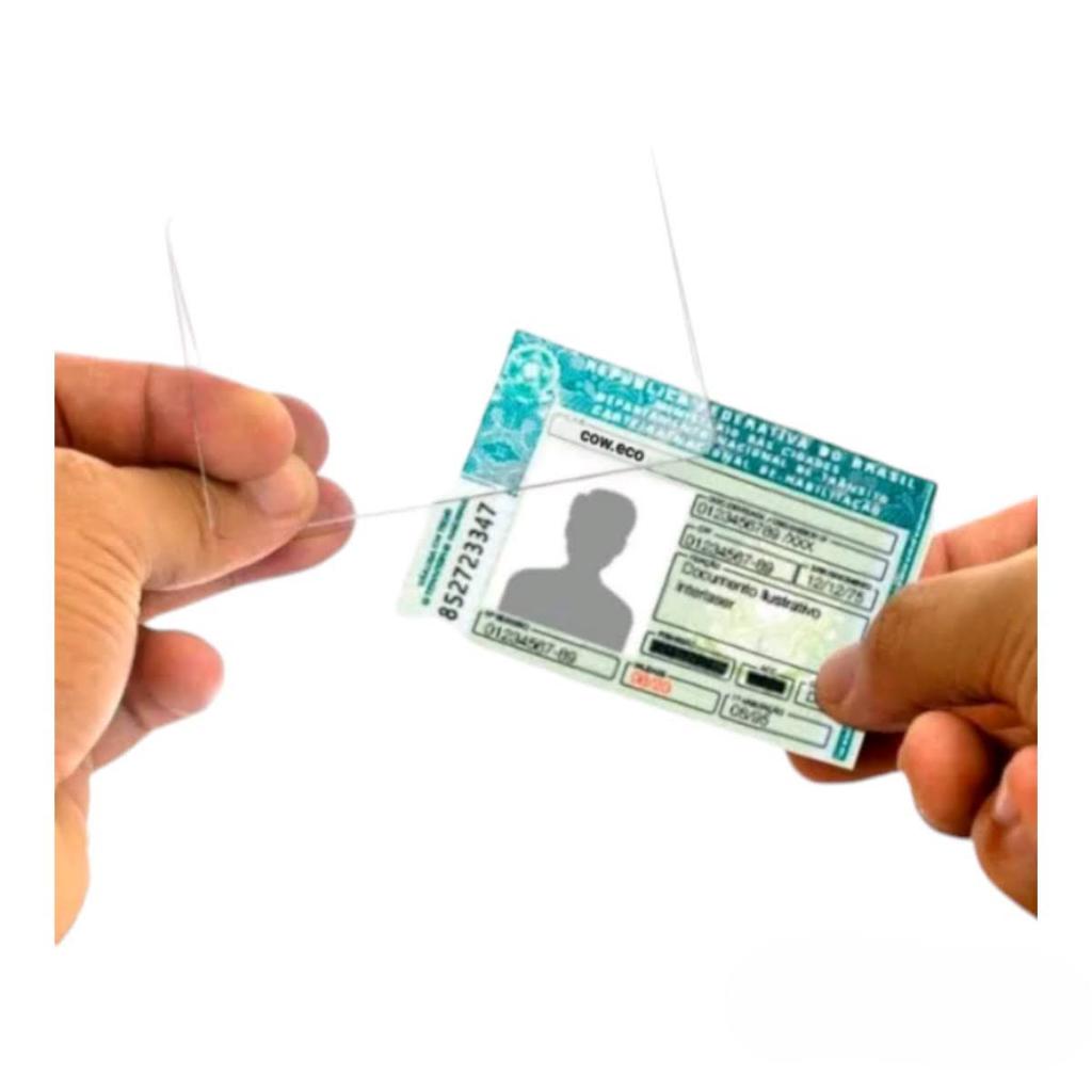 kit 3 Capa Porta CNH , RG novo Acrílica  Carteira de Habilitação Proteção para documentos CIN 2024
