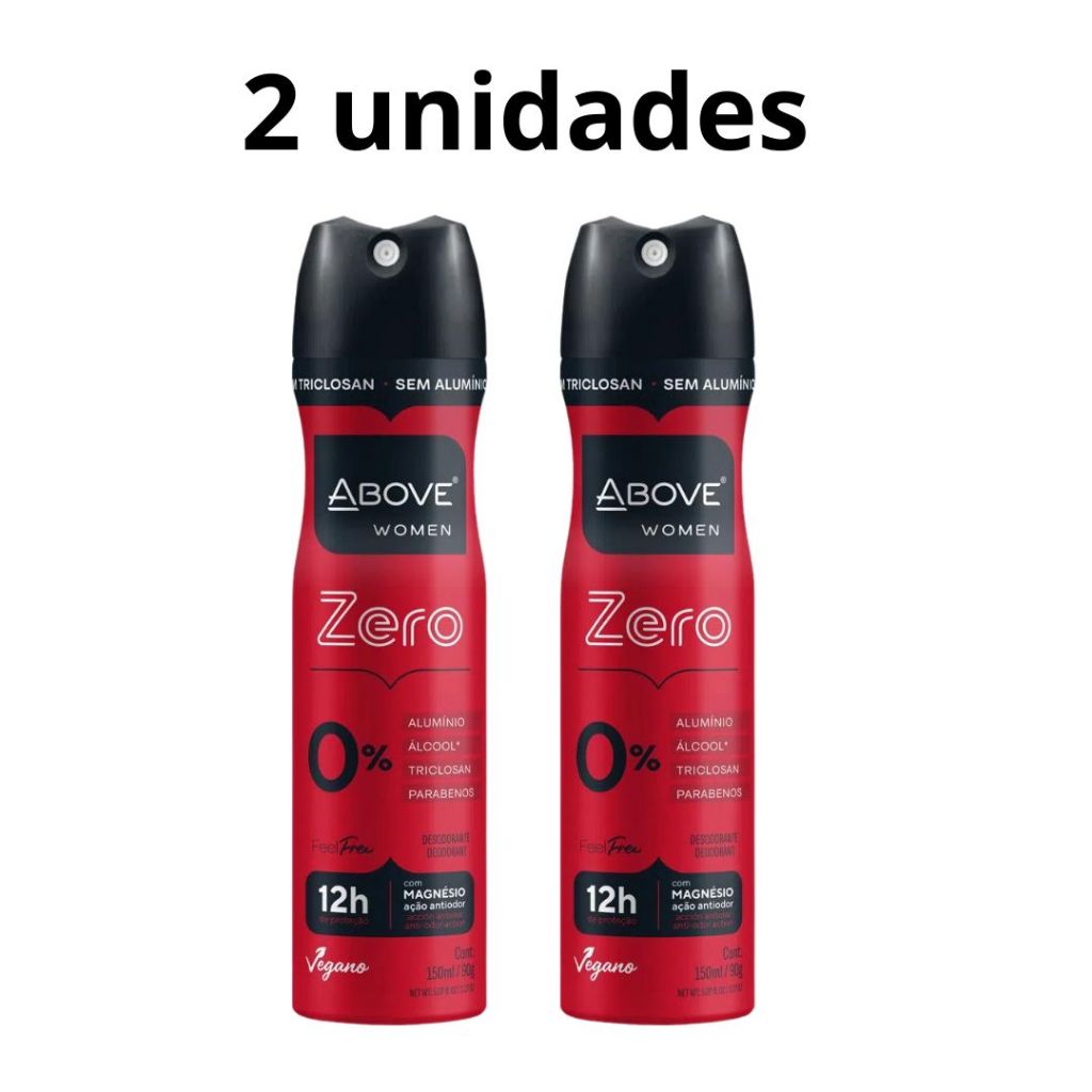 Desodorante 150 ml Aero Above Zero Vegano Feminino Sem Alumínio 2 unidades em Oferta na Shopee
