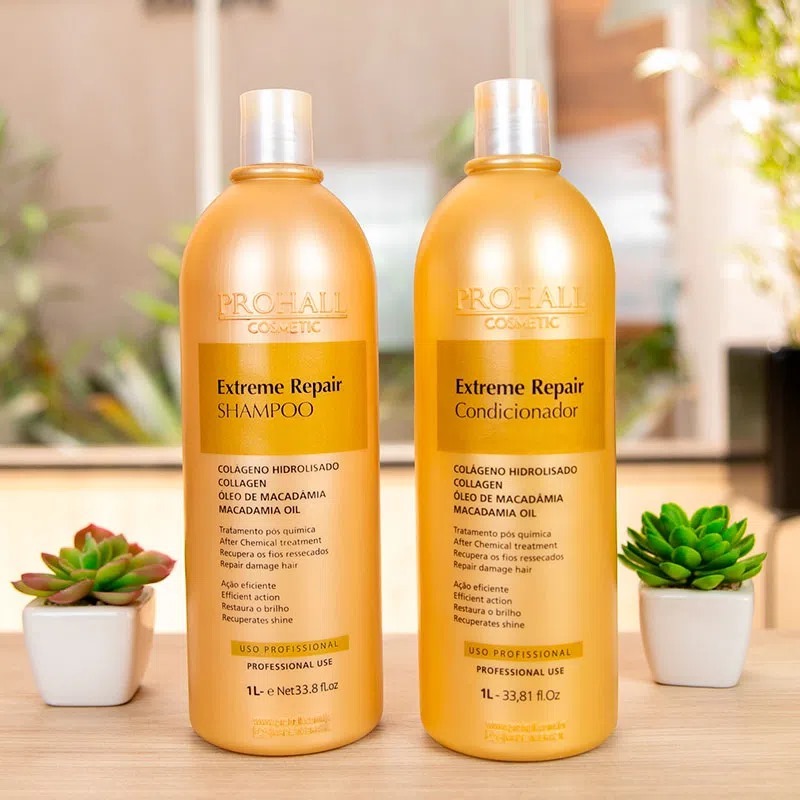 Shampoo e Condicionador Extreme Repair 1 Litro Prohall