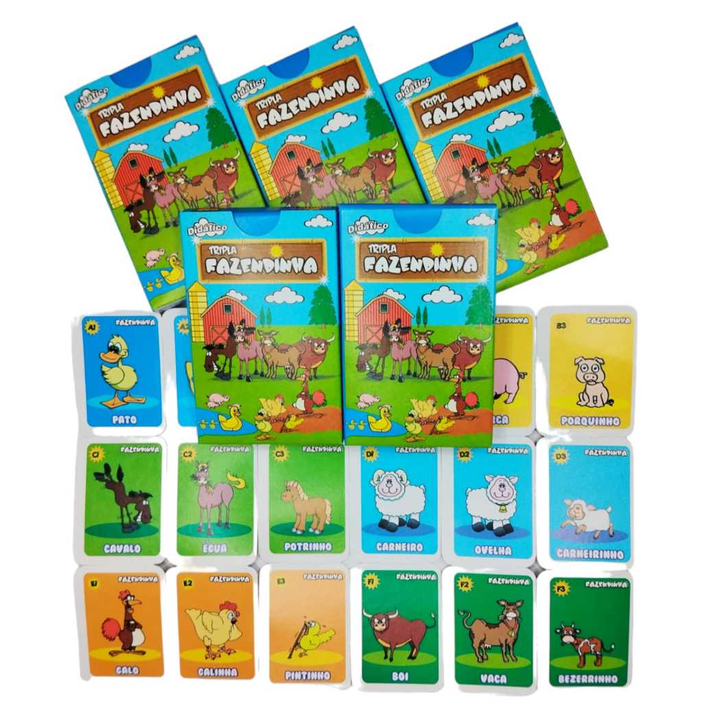 Kit 10 Jogo Da Memoria Fazendinha Infantil Para Kit Festa Lembrancinha Aniversario Prenda Quermesse em Oferta na Shopee