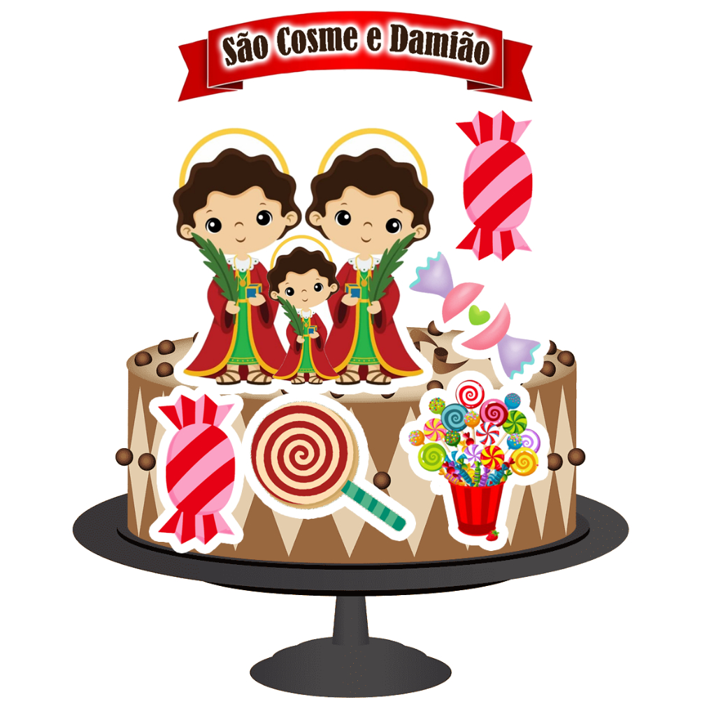 TOPO DE BOLO COSME E DAMIÃO