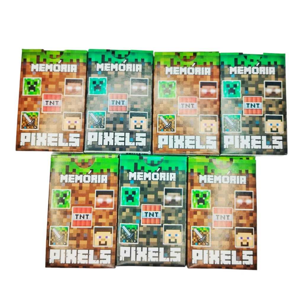 Kit 5 Jogo Da Memoria Mine Infantil Para Kit Festa em Oferta na Shopee