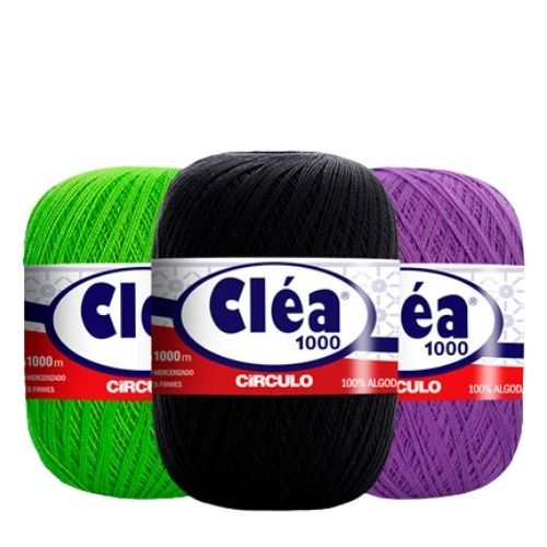 Linha Cléa 1000m Círculo | Fio 100% Algodão para Crochê, Tricô e Bordado | Cores Lisas e Multicolors em Oferta na Shopee