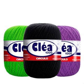 Linha Cléa 1000m Círculo | Fio 100% Algodão para Crochê, Tricô e Bordado | Cores Lisas e Multicolors em Oferta na Shopee