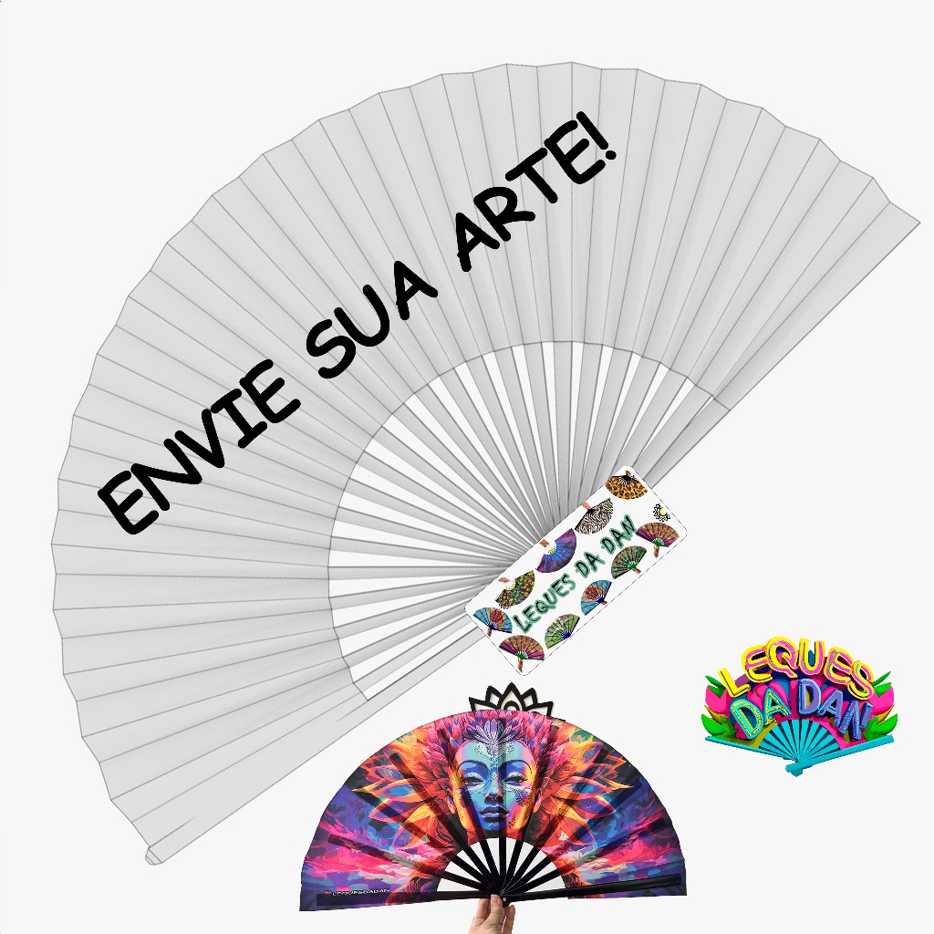 (10 UNIDADES) LEQUES GRANDE PERSONALIZADO ARTESANAL em Oferta na Shopee