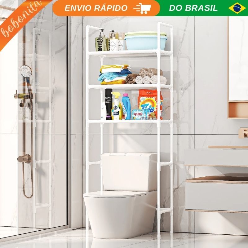 Prateleira Organizadora Multifuncional com Prateleiras Para Banheiro